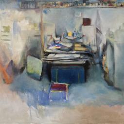 Atelier IV, 2019, huile sur toile, 65x81 cm