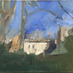 paysage Paris 2017 huile sur toile 40 x 50 cm