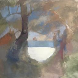 Vue de fenêtre I, 2016, huile sur toile, 130x162 cm