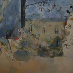 Façade ocre, 2007, Huile sur toile, 114 x195 cm