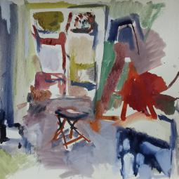 Sans titre, 2020, gouache, encre, 42x42 cm